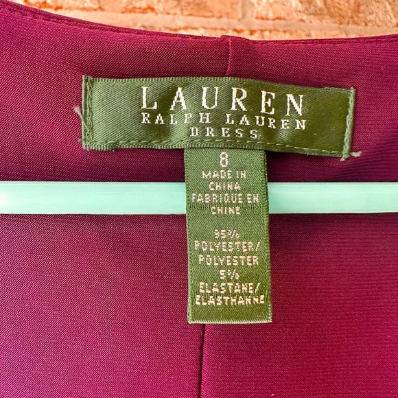 Lauren Ralph Lauren Elegant Purple Draped Dress - Picture 7 of 7